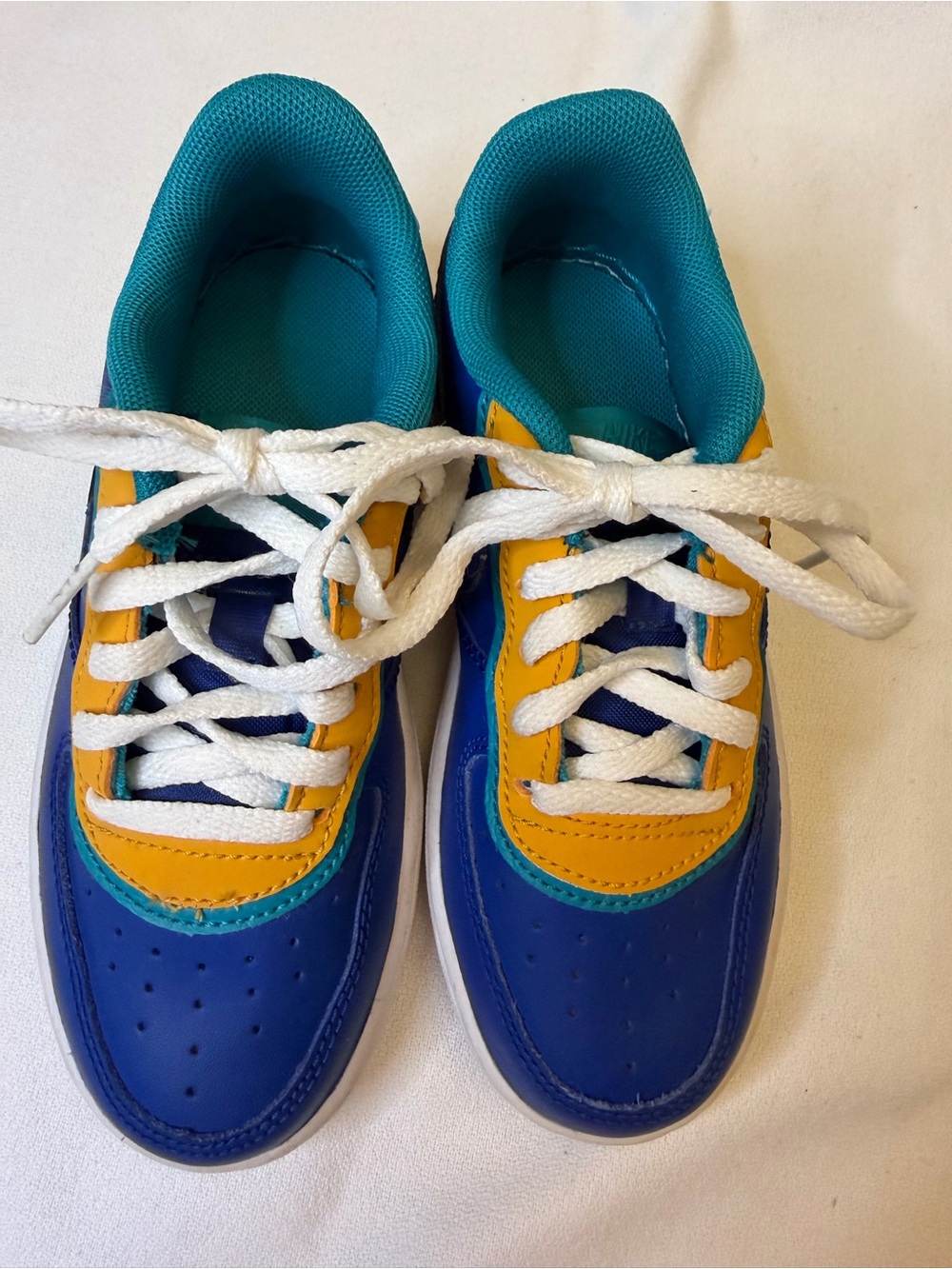 Nike Air Force 1 Low LV8 Double Layer Indigo Force Yellow Teal 11C